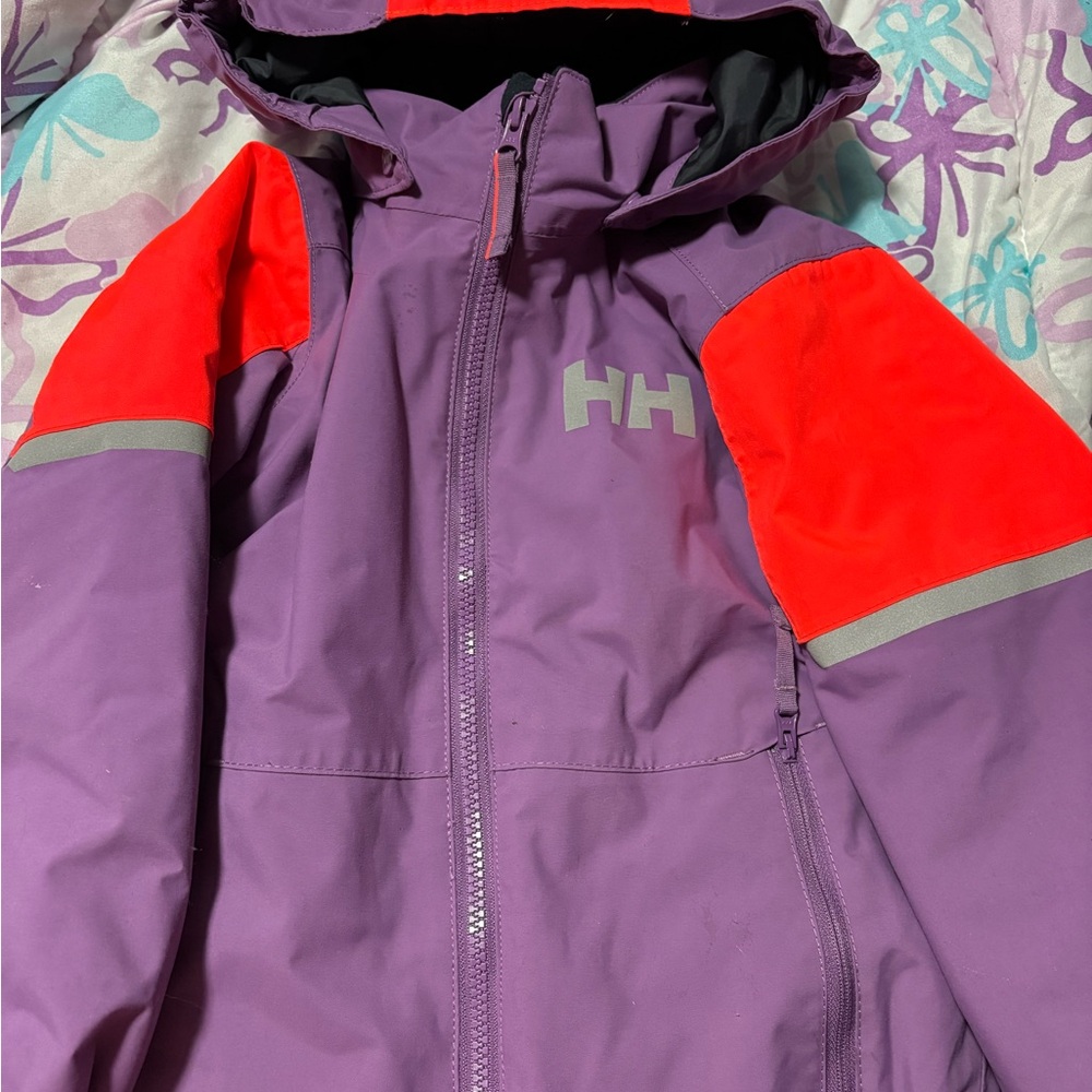 Helly Hansen Raincoat Purple and Red Water-Resistant